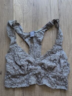 aerie Lace Bralette in Gray